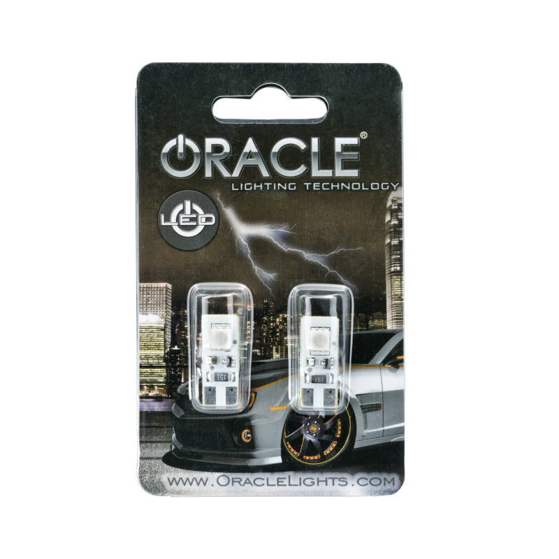Oracle T10 2 LED 3 Chip Flank Bulb (Pair) Red SEE WARRANTY 4903-003