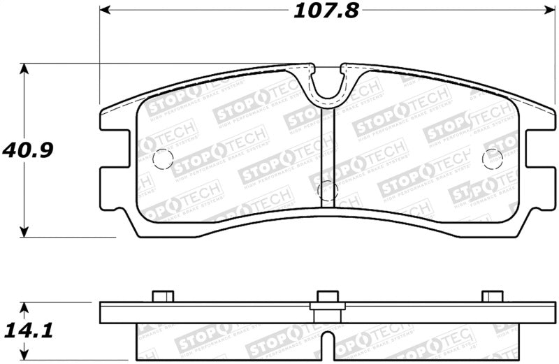 StopTech Street Select Brake Pads Rear 305.0754