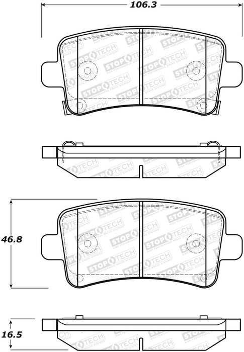 StopTech Street Brake Pads 308.143