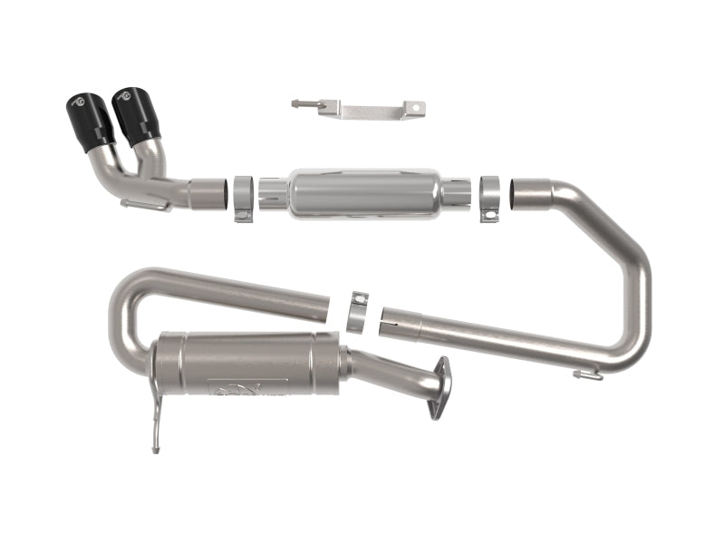 aFe 18-21 Suzuki Jimny Takeda 2-1/4in. 304 SS Cat-Back Exhaust w/ Blk Tip 49-37020-B