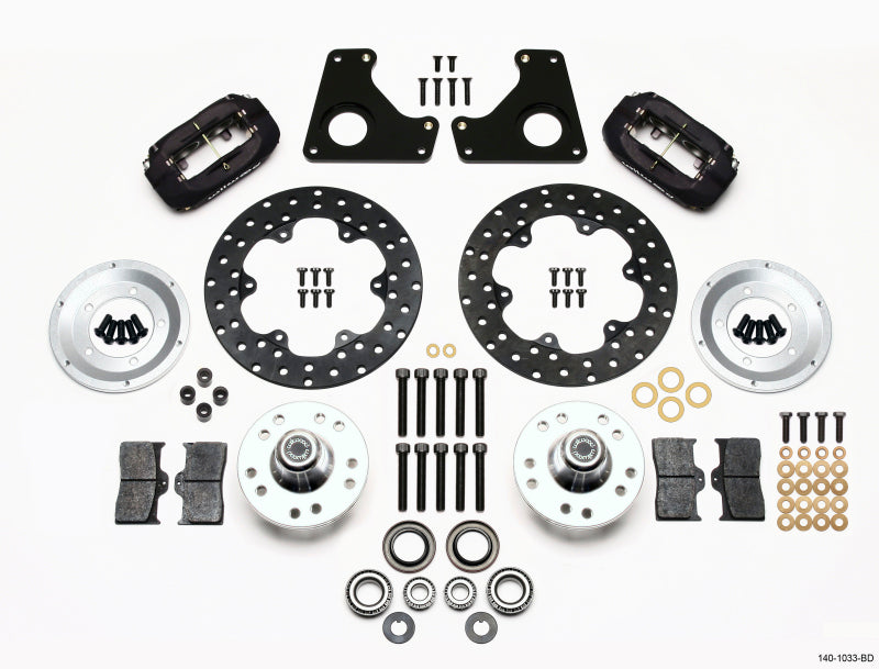 Wilwood Forged Dynalite Front Drag Kit Drilled Rotor 79-87 Fits GM G Body 140-1033-BD