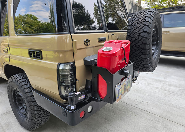 Dobinsons Rear Bar Lc 76 Series (542MM Wing Length) with Jerry Can Holder and Single Tire Carrier ( ) - BW80-4133