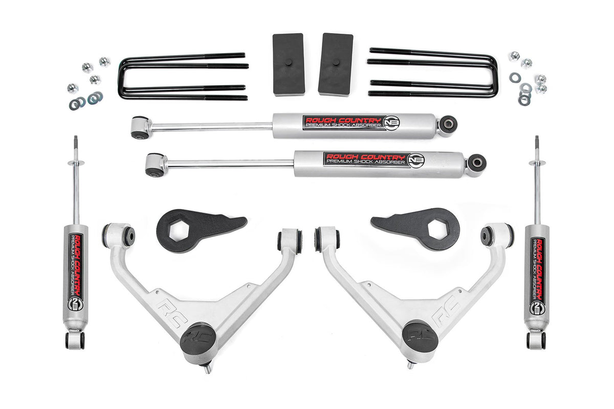 Rough Country 3 Inch Lift Kit Fits Chevy/GMC 2500HD (01-10) 8596N2