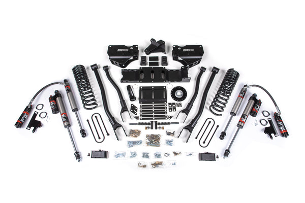 BDS 2025-2026 Fits RAM 3500 Gas 4" 4-Link Suspension Lift Kit W/ Indexing Ring, 2" Rear Lift W/ Overload, Block FOX 2.5 Pes Shocks 2163FPE