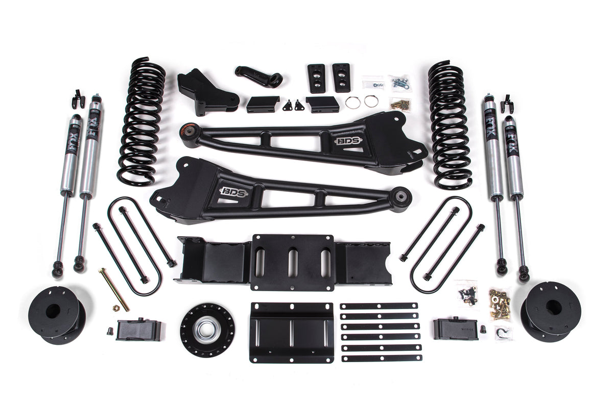 BDS 2025-2026 Fits RAM 3500 Gas 4" Radius Arm Suspension Lift Kit W/ Indexing Ring, 3" Rear Lift, OE Air Bag FOX 2.0 Ifp Ps Shocks 2174FS