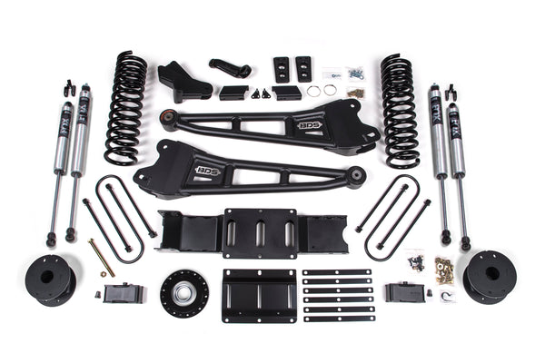 BDS 2025-2026 Fits RAM 3500 Gas 4" Radius Arm Suspension Lift Kit W/ Indexing Ring, 3" Rear Lift, OE Air Bag FOX 2.0 Ifp Ps Shocks 2174FS