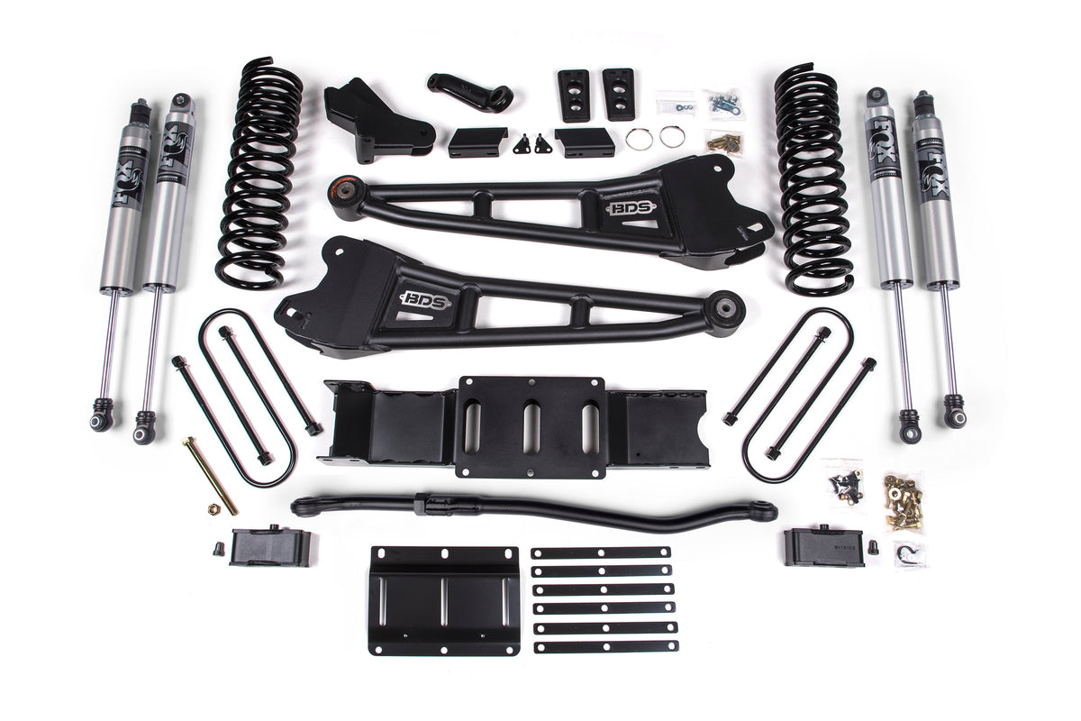 BDS 2025-2026 Fits RAM 3500 Diesel 4" Radius Arm Suspension Lift Kit, 3" Rear Lift W/ Overload, Block FOX 2.5 Ifp Ps Shocks 2151PS