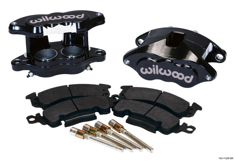 Wilwood D52 Front Caliper Kit Black Pwdr 2.00 / 2.00in Piston 1.28in Rotor 140-11290-BK