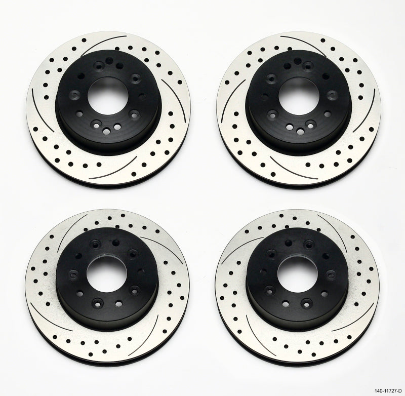 Wilwood Rotor Kit Front/Rear-Drilled 65-82 Corvette C2/C3 (1Pc Rotors) 140-11727-D