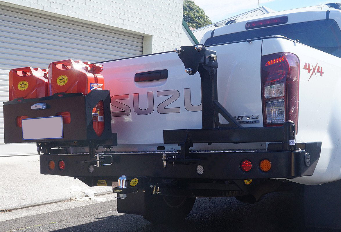 Dobinsons Rear Bar - Fits Isuzu Dmax 2012-19 with Single Wheel Carrier & Dual Jerry Can Holder ( ) - BW80-4139