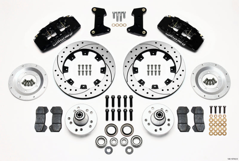 Wilwood Dynapro 6 Front Hub Kit 12.19in Drilled 74-80 Pinto/Mustang Ii Disc Spindle Only 140-10742-D
