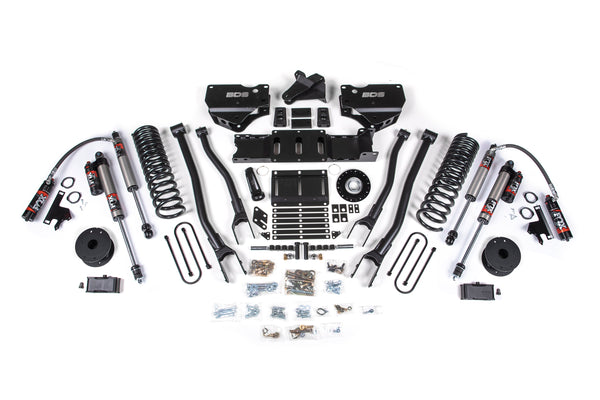 BDS 2025-2026 Fits RAM 3500 Gas 4" 4-Link Suspension Lift Kit W/ Indexing Ring, 3" Rear Lift, OE Air Bag FOX 2.5 Pes Shocks 2164FPE
