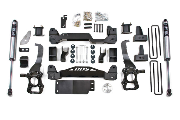 BDS 2009-2013 Fits Ford F150 4WD 6" Suspension Lift Kit, 3" Rear Lift, Block N/a, FOX 2.0 Adv Series Shocks 2268FS