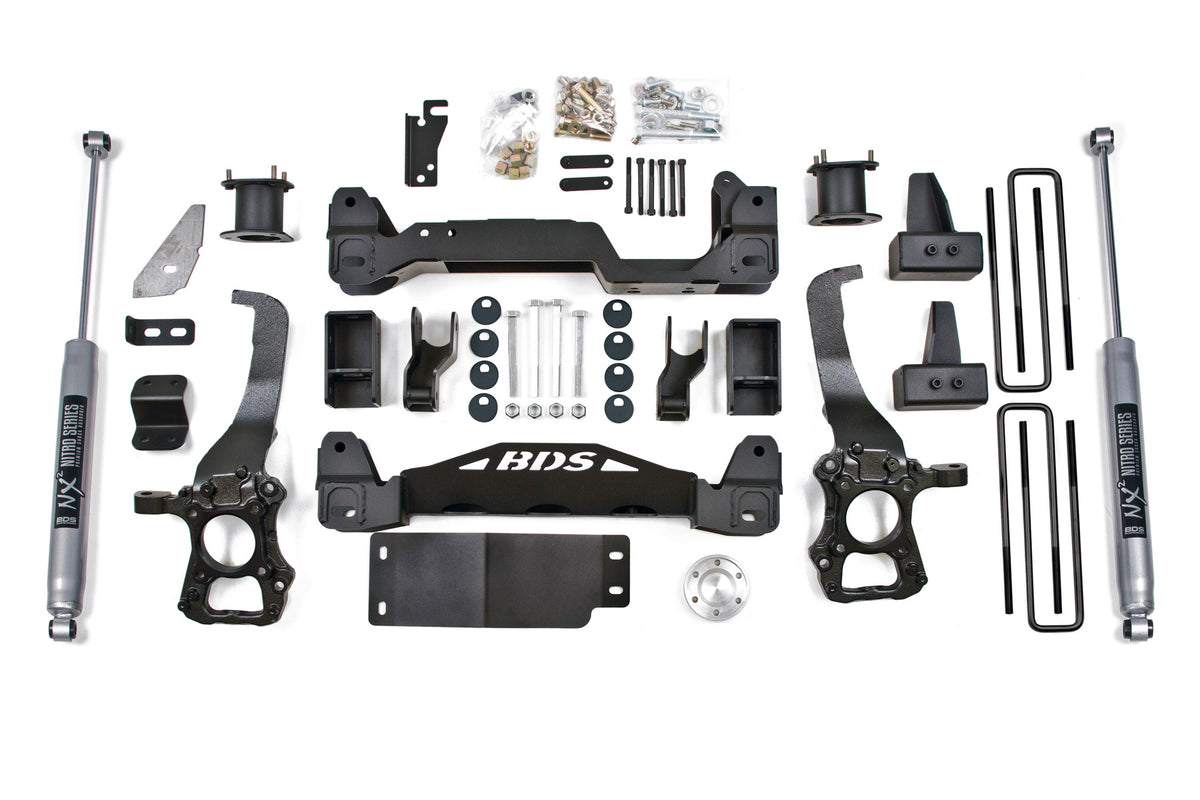 BDS 2009-2013 Fits Ford F150 4WD 6" Suspension Lift Kit, 3" Rear Lift, Block N/a, Nitro Shocks 2268H