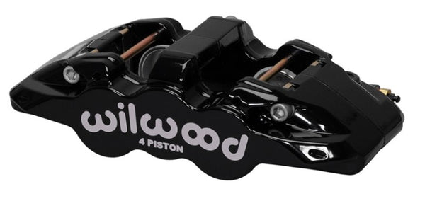 Wilwood Caliper-Aero4-R/H Black 1.62/1.38in Pistons 1.25in Disc 120-13281-BK