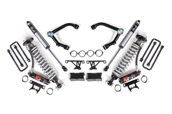 BDS 2014-2018 Fits GM 1500 4WD 3" Suspension Lift Kit Aluminum / Stamped Steel OE Uca , 1" Rear Lift, Block FOX 2.5 Pes C/o, FOX 2.0 Ifp Ps Shocks 758PSS