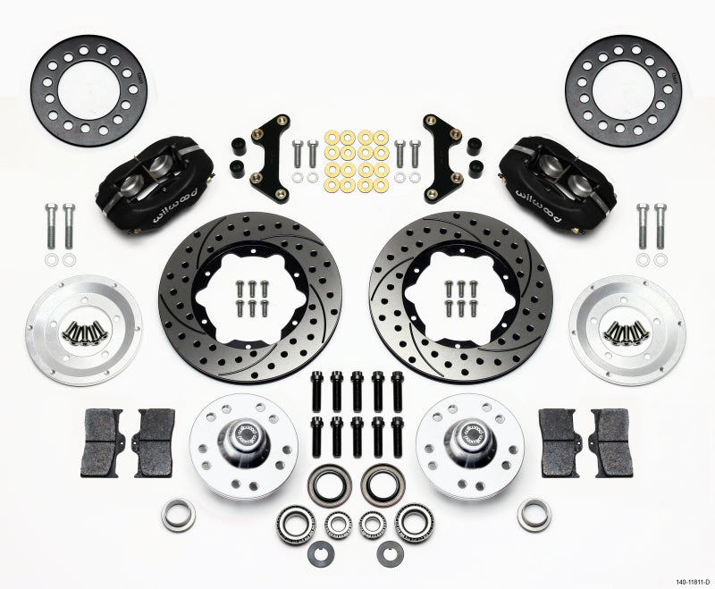 Wilwood Forged Dynalite Front Kit 11.00in Drilled 49-54 Fits Chevy / 53-62 Corvette 140-11811-D