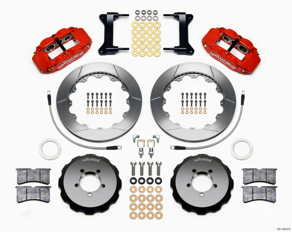 Wilwood Narrow Superlite 6R Front Hat Kit 12.88in Red 2012-Up Fits Toyota / Scion Frs W/ Lines 140-12870-R