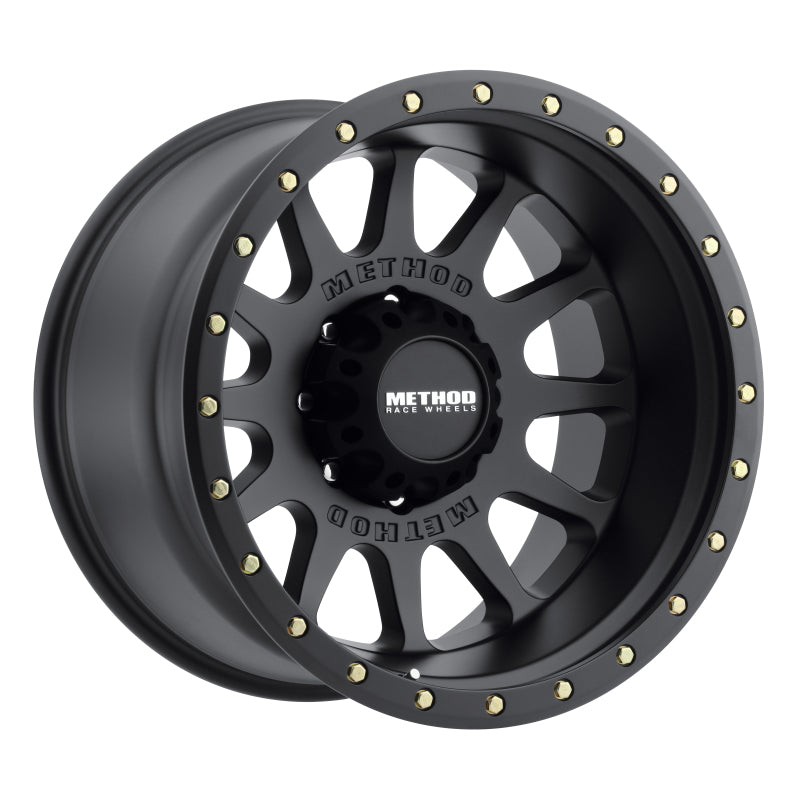 Method MR605 NV 20x12 -52mm Offset 8x6.5 121.3mm CB Matte Black Wheel MR60521280552N