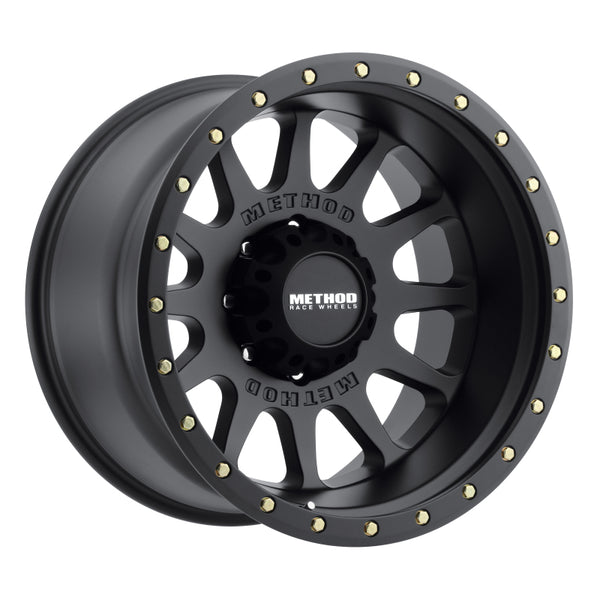 Method MR605 NV 20x12 -52mm Offset 8x6.5 121.3mm CB Matte Black Wheel MR60521280552N