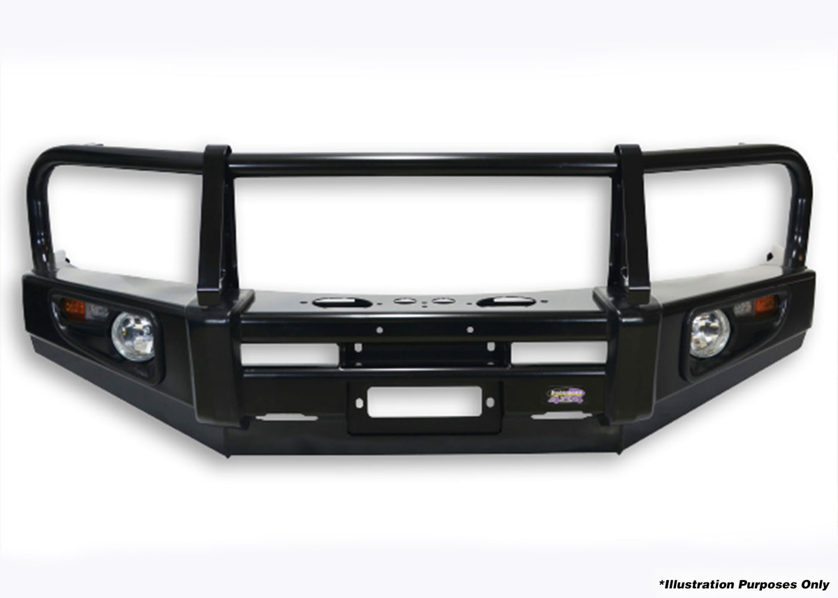 Dobinsons Bull Bar Black Deluxe Fits Toyota Land Cruiser 76, 78, 79 Series 2016+ Big Chassis - BU59-3724