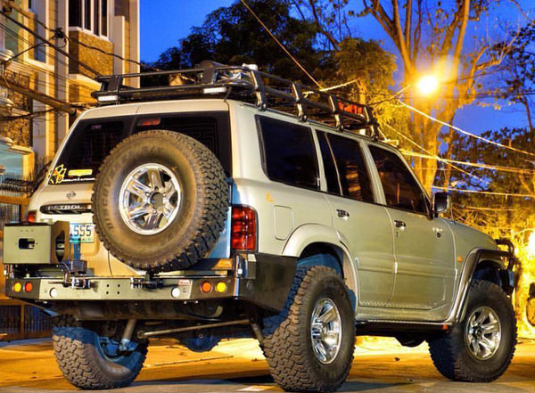 Dobinsons Rear Bumper with Swing Outs Fits Nissan Patrol Y61 Gu 2006-2021 ( ) - BW80-4111