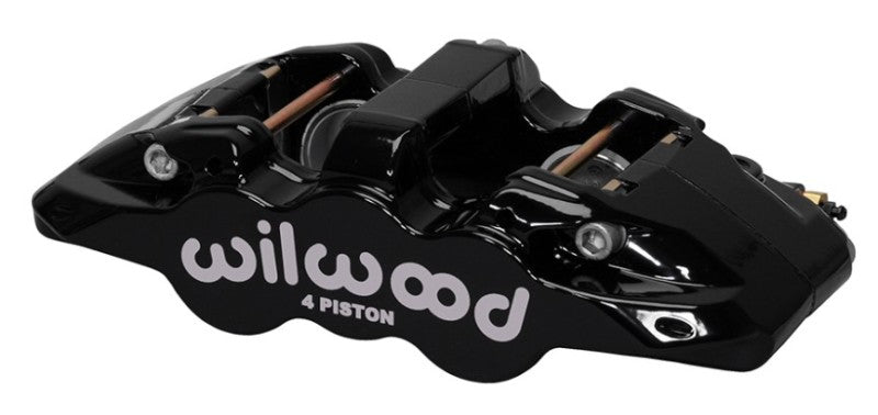 Wilwood Caliper-Aero4-R/H Black 1.88/1.62in Pistons 1.25in Disc 120-13285-BK