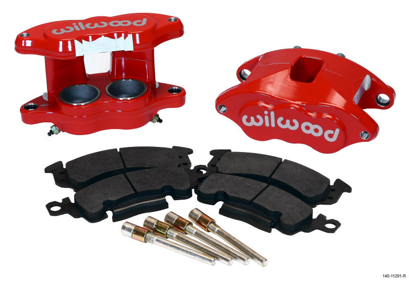 Wilwood D52 Front Caliper Kit Red 2.00 / 2.00in Piston 1.04in Rotor 140-11291-R