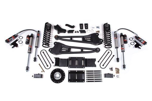 BDS 2025-2026 Fits RAM 3500 Diesel 4" Radius Arm Suspension Lift Kit W/ Indexing Ring, 2" Rear Lift W/o Overload, Block FOX 2.0 Ifp Ps Shocks 2167FS