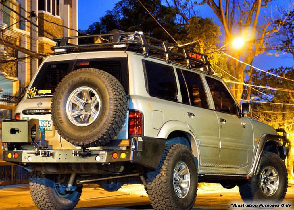 Dobinsons Rear Bumper with Swing Outs Fits Nissan Patrol Y61 Gu 1998-2004 ( ) - BW80-4110
