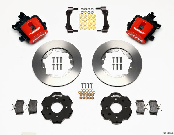 Wilwood Combination Parking Brake Rear Kit 11.00in Red Civic / Integra Disc 2.39 Hub Offset 140-10206-R