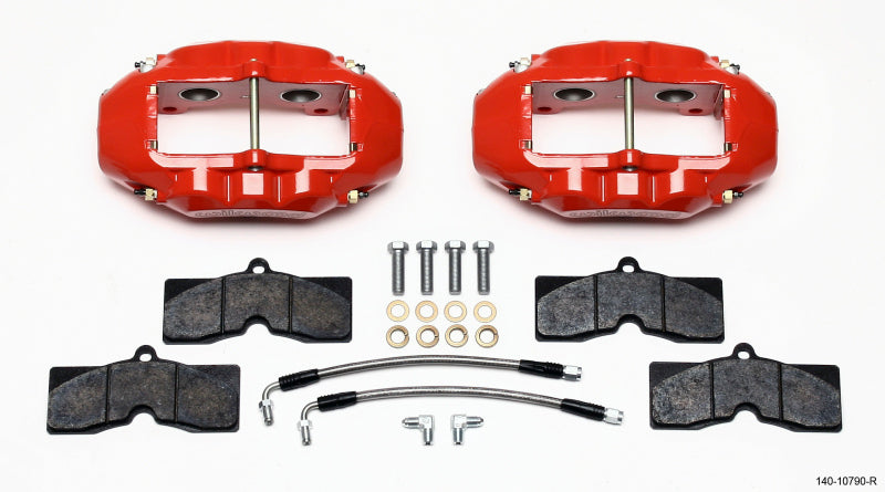 Wilwood D8-4 Rear Caliper Kit Red Corvette C2 / C3 65-82 140-10790-R