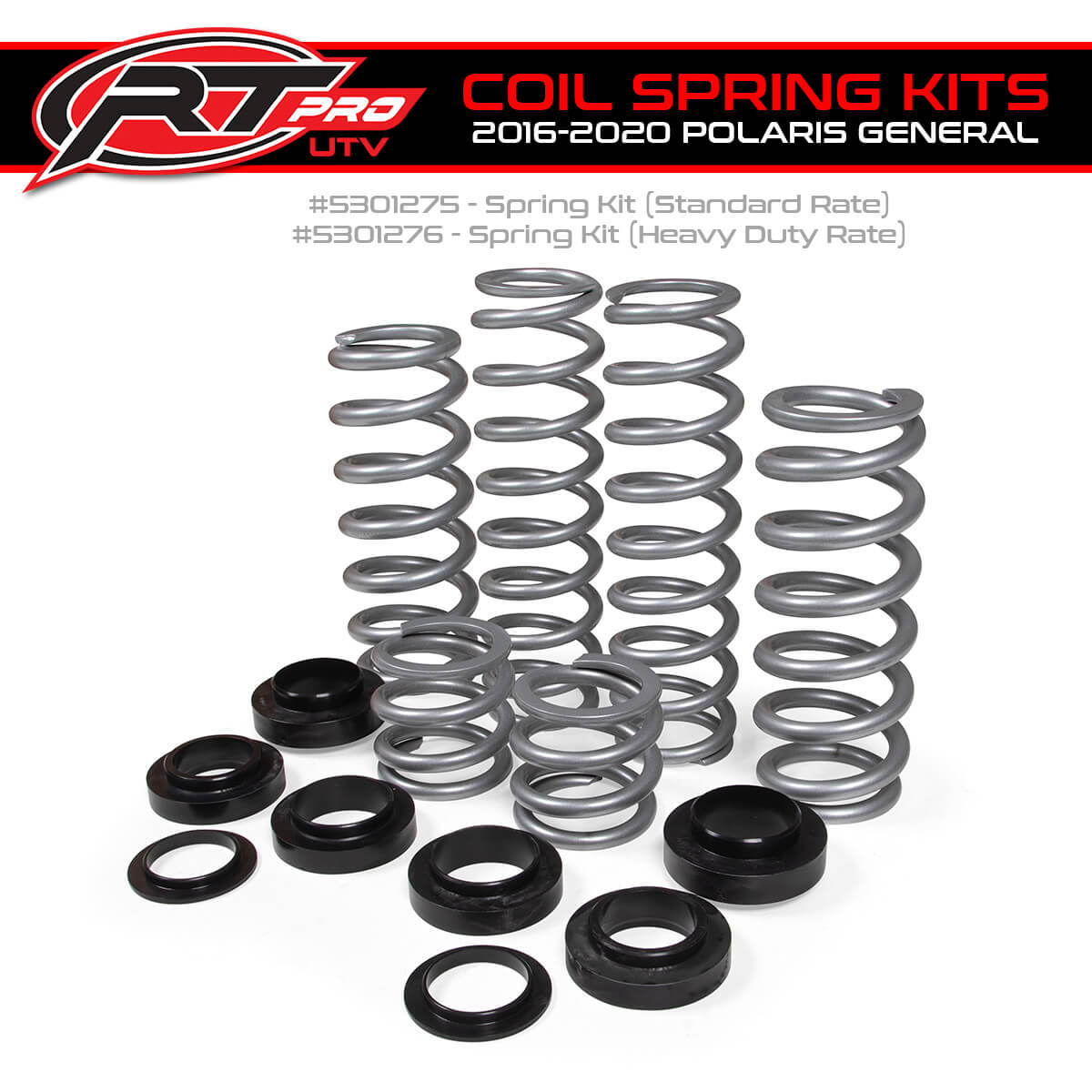 RT Pro 2016-20 Polaris General Heavy Spring Kit - Sachs Shocks - Two Seat RTP5301276