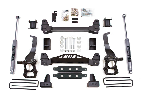 BDS 2009-2013 Fits Ford F150 2WD 6" Suspension Lift Kit, 4" Rear Lift, Block N/a, Nitro Shocks 2266H