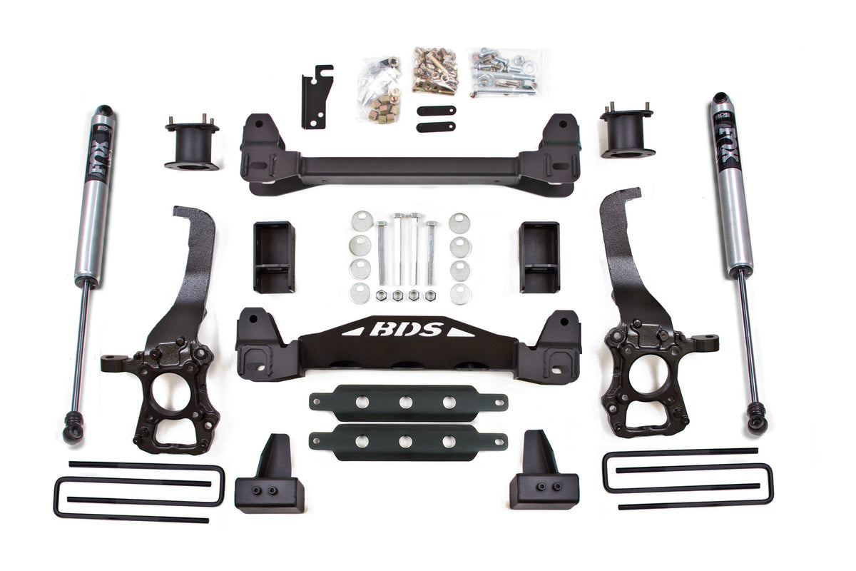 BDS 2009-2013 Fits Ford F150 2WD 6" Suspension Lift Kit, 4" Rear Lift, Block N/a, FOX 2.0 Ifp Ps Shocks 2266FS