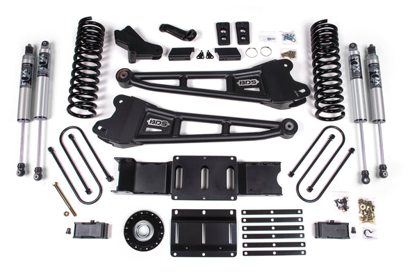 BDS 2025-2026 Fits RAM 3500 Gas 4" Radius Arm Suspension Lift Kit W/ Indexing Ring, 3" Rear Lift W/o Overload, Block FOX 2.5 Ifp Ps Shocks 2170PS