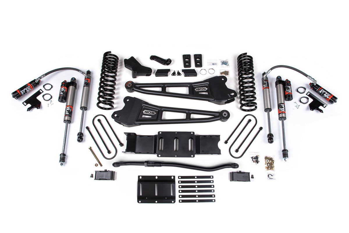 BDS 2025-2026 Fits RAM 3500 Diesel 4" Radius Arm Suspension Lift Kit, 3" Rear Lift W/ Overload, Block FOX 2.5 Pes Shocks 2151FPE