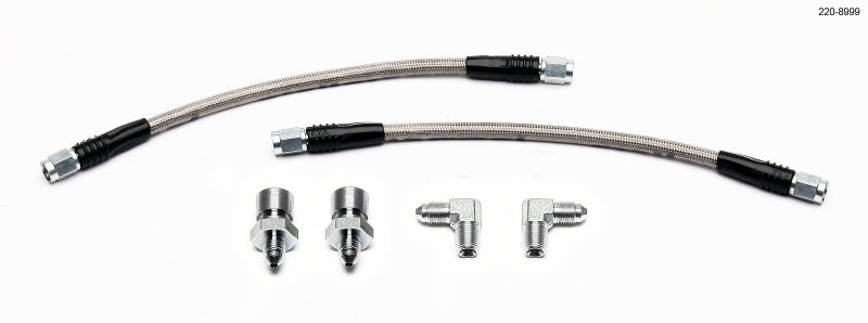 Wilwood Fits GM 1500/2500 Rear (w/13in Rotor) 10in Oal Flexline Brake Hose W/Fittings 220-8999