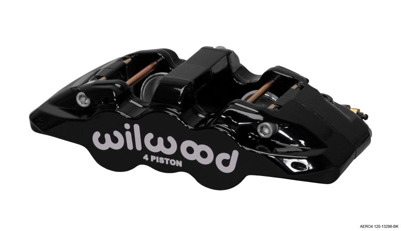 Wilwood Caliper-Aero4-L/H Black 1.88/1.62in Pistons 1.25in Disc 120-13286-BK