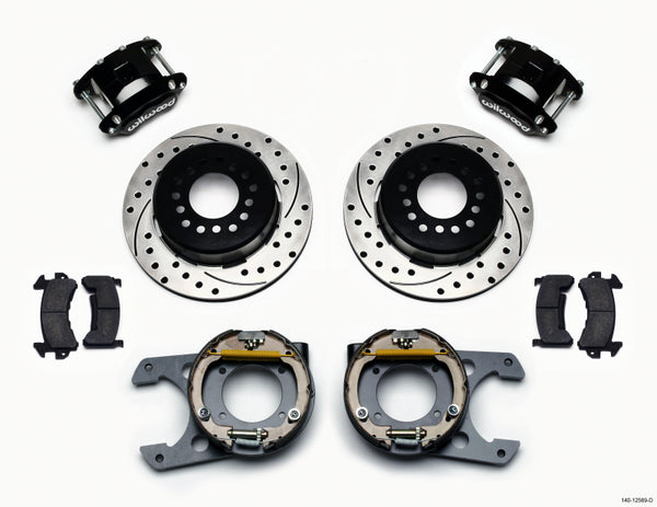 Wilwood D154 P/S Park Brake Kit Drilled Fits Chevy C-10 2.42 Offset 5-lug 140-12569-D