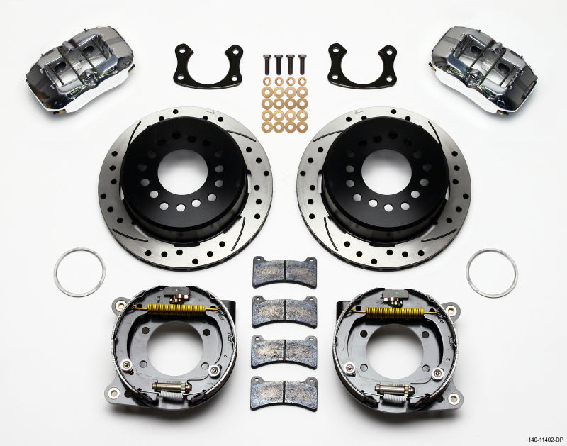 Wilwood Dynapro Low-Profile 11.00in P-Brake Kit Drill-Pol New Big Fits Ford 2.36in Offset 140-11402-DP