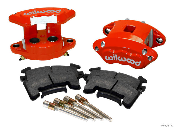 Wilwood D154 Rear Caliper Kit Red 1.12 / 1.12in Piston 1.04in Rotor 140-12101-R