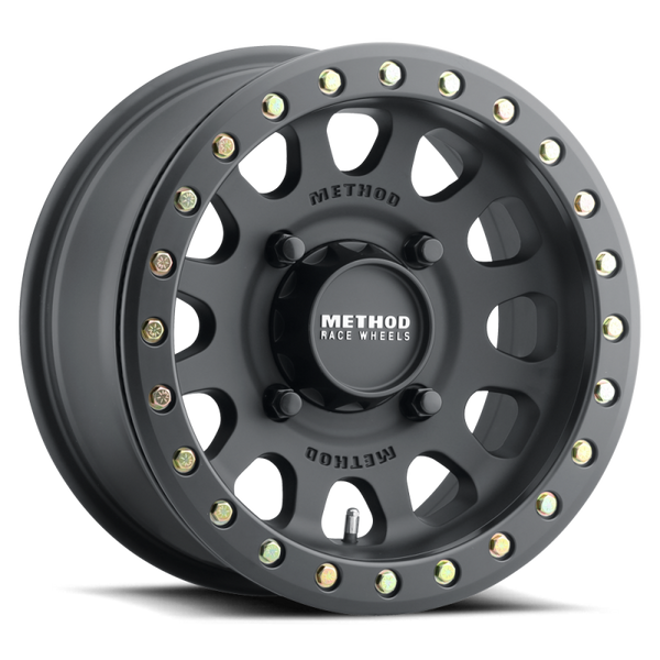 Method MR401 UTV Beadlock 15x10 / 6+4/25mm Offset / 5x4.5 / 72 CB Matte Black Wheel MR40151012564B