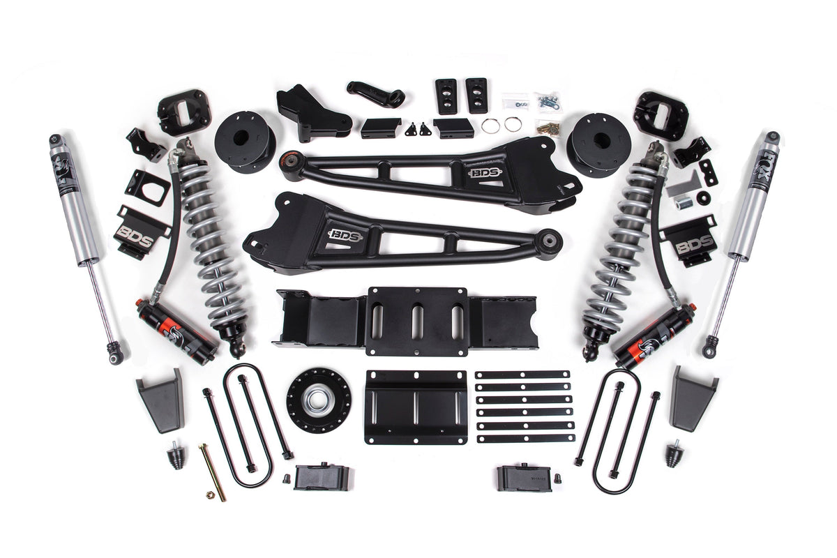 BDS 2025-2026 Fits RAM 3500 Diesel 4" Radius Arm Suspension Lift Kit W/ Indexing Ring, 3" Rear Lift, Block W/ OE Air Assist FOX 2.5 Pes C/o, FOX 2.5 Ifp Ps Shocks 2169PPS