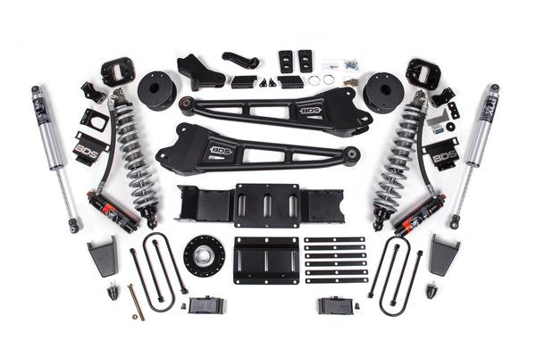 BDS 2025-2026 Fits RAM 3500 Diesel 4" Radius Arm Suspension Lift Kit W/ Indexing Ring, 3" Rear Lift, Block W/ OE Air Assist FOX 2.5 Pes C/o, FOX 2.5 Ifp Ps Shocks 2169PPS