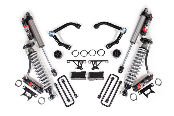 BDS 2014-2018 Fits GM 1500 4WD 3" Suspension Lift Kit Aluminum / Stamped Steel OE Uca , 1" Rear Lift, Block FOX 2.5 Pes C/o, FOX 2.5 Pes Shocks 758PES