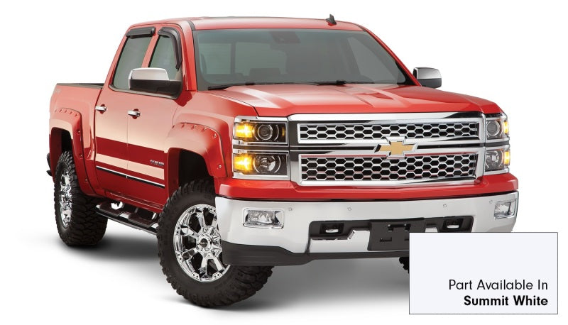 Bushwacker 16-18 Chevy Silverado 1500 Fleetside Pocket Style Flares 4pc Summit White 40957-14