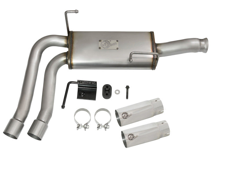 aFe Rebel Series CB Middle-Side Exit SS Exhaust w/ Polished Tips 09-16 GM Silverado/Sierra V6/V8 49-44070-P