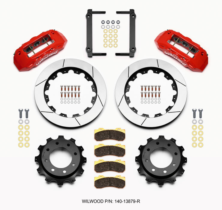 Wilwood TX6R Rear Kit 16.00in Red 1999-2010 GM Trk 2500 HD 4.84 Cntr 140-13879-R