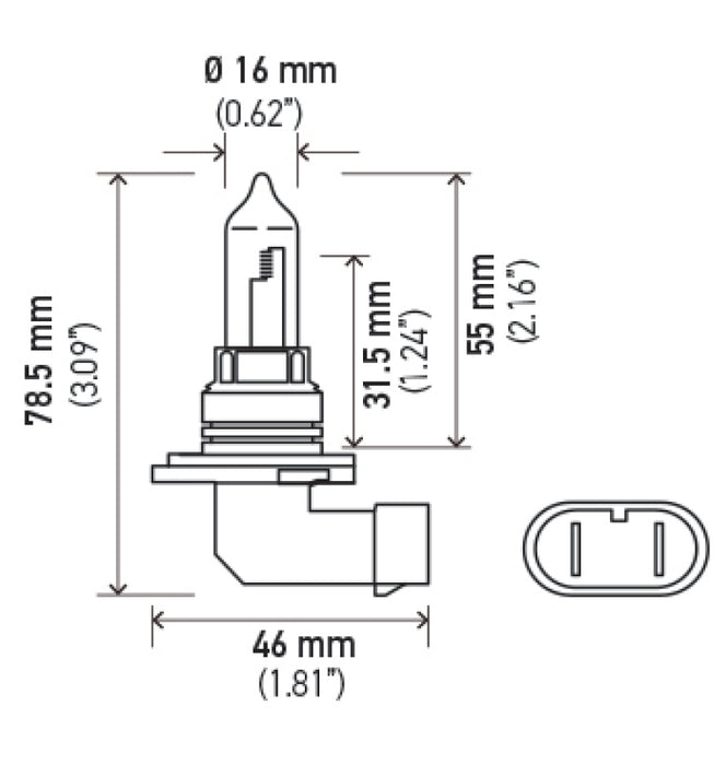 Hella HB3 9005 12V 100W Xenon White XB Bulb (Pair) H71070347